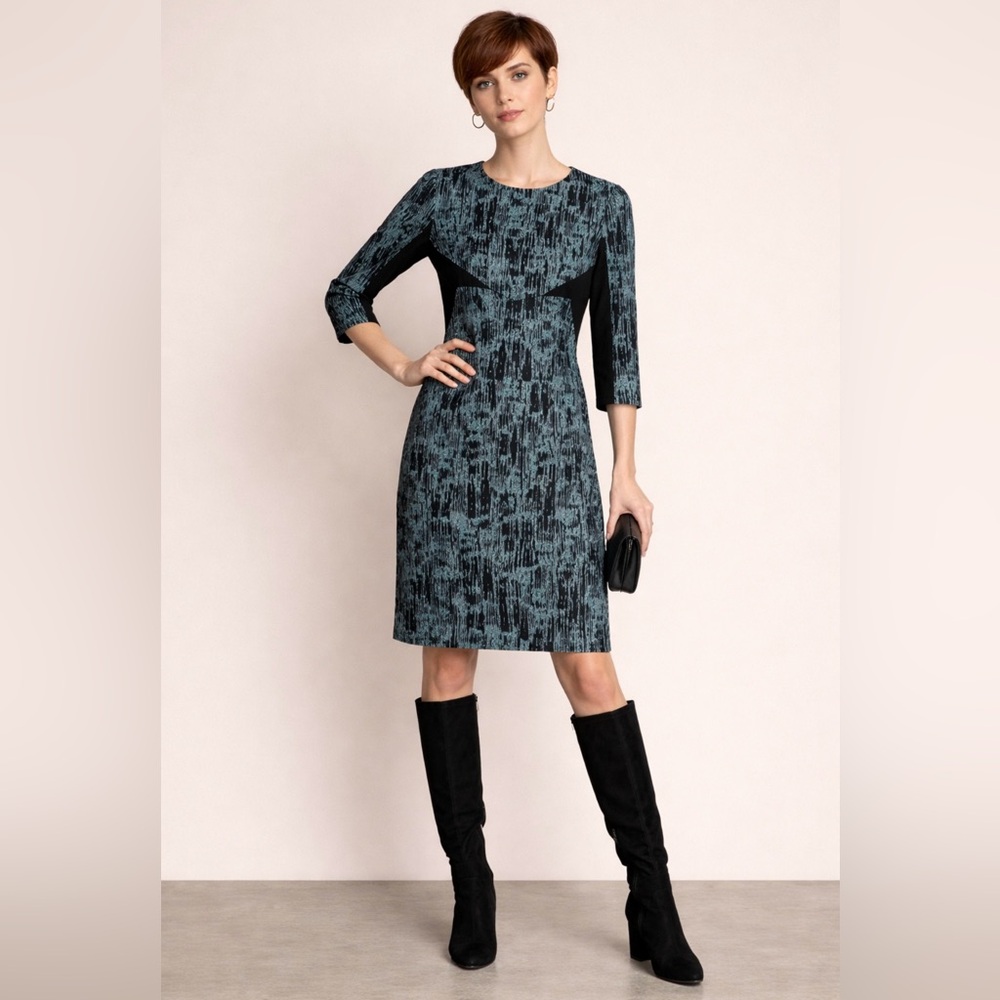 Judith and Charles Black and Blue Women's sheath Dress